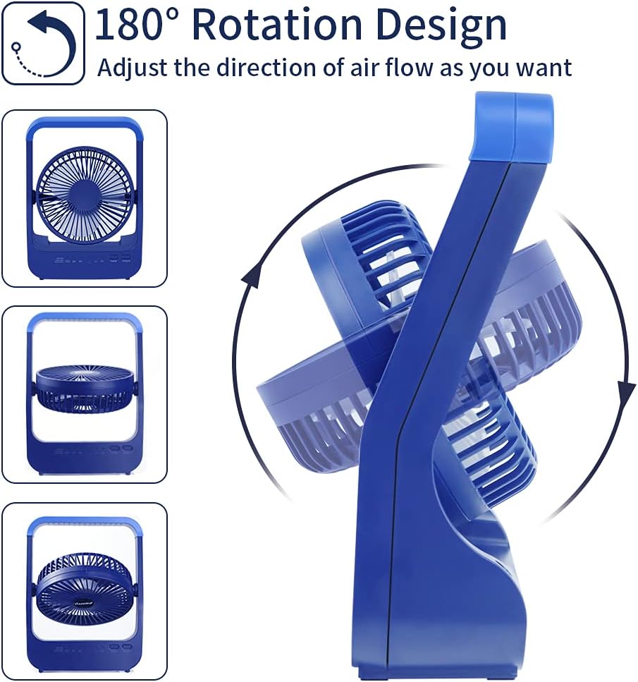 Rechargeable Portable USB Desk Fan with Timer P61203