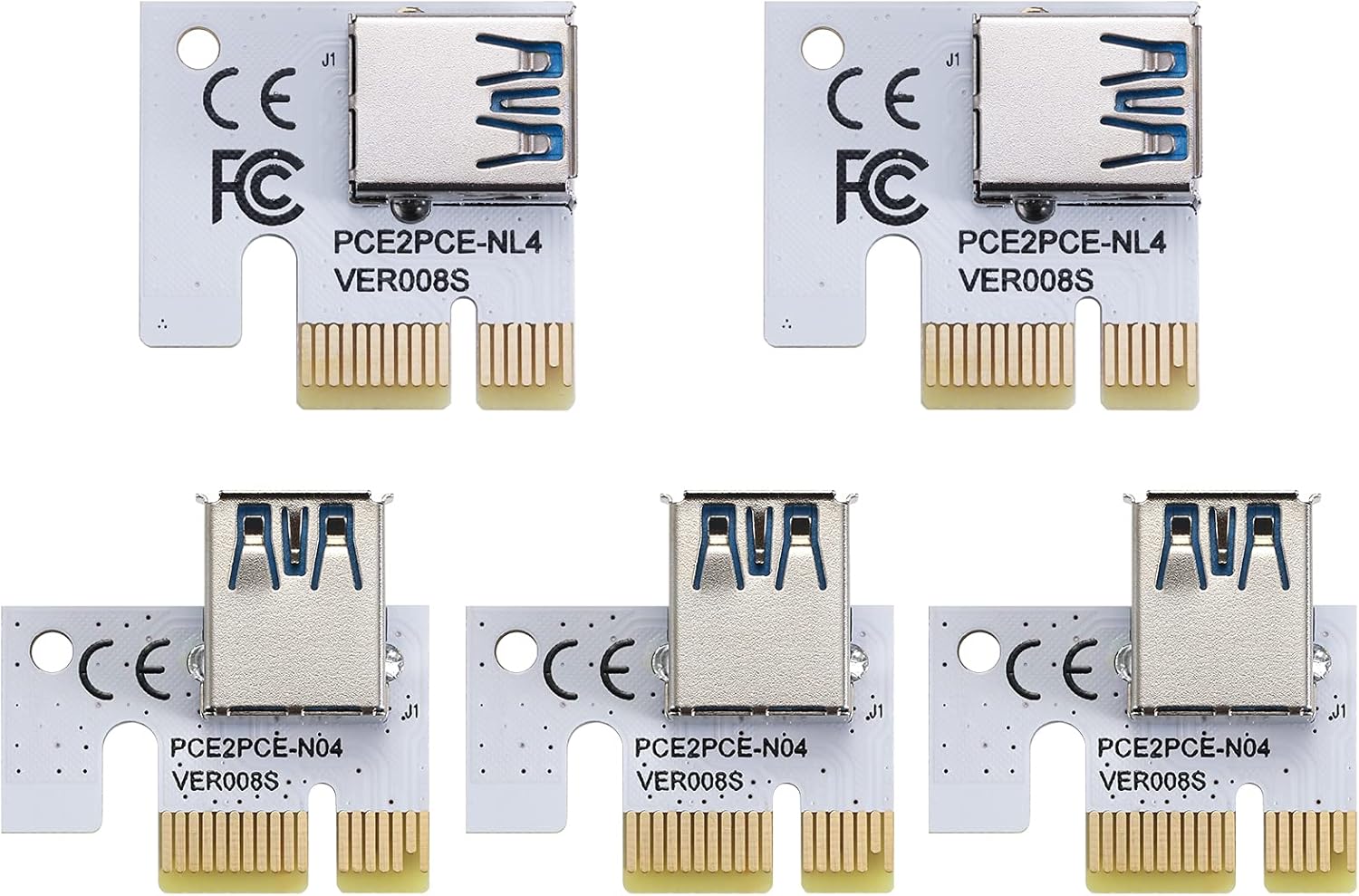 PCI-E 1X Adapter Card, 5 Pack USB 3.0 Interface F153