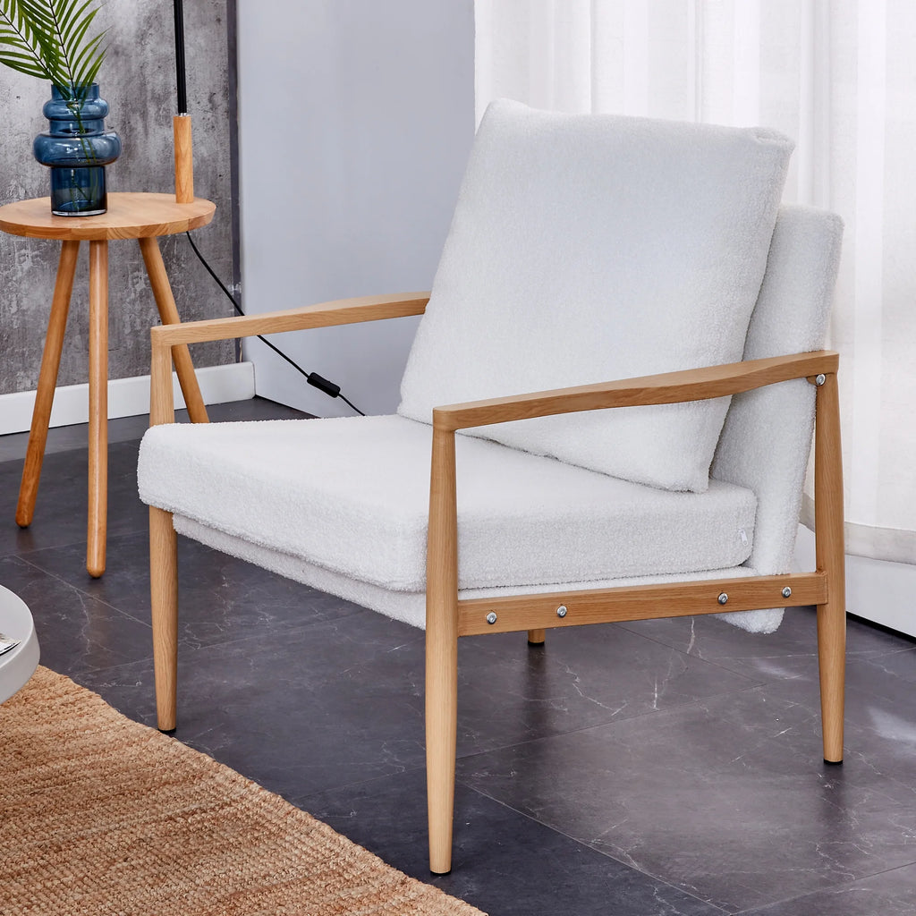 Teddy Velvet Accent Armchair with Metal Frame S6257