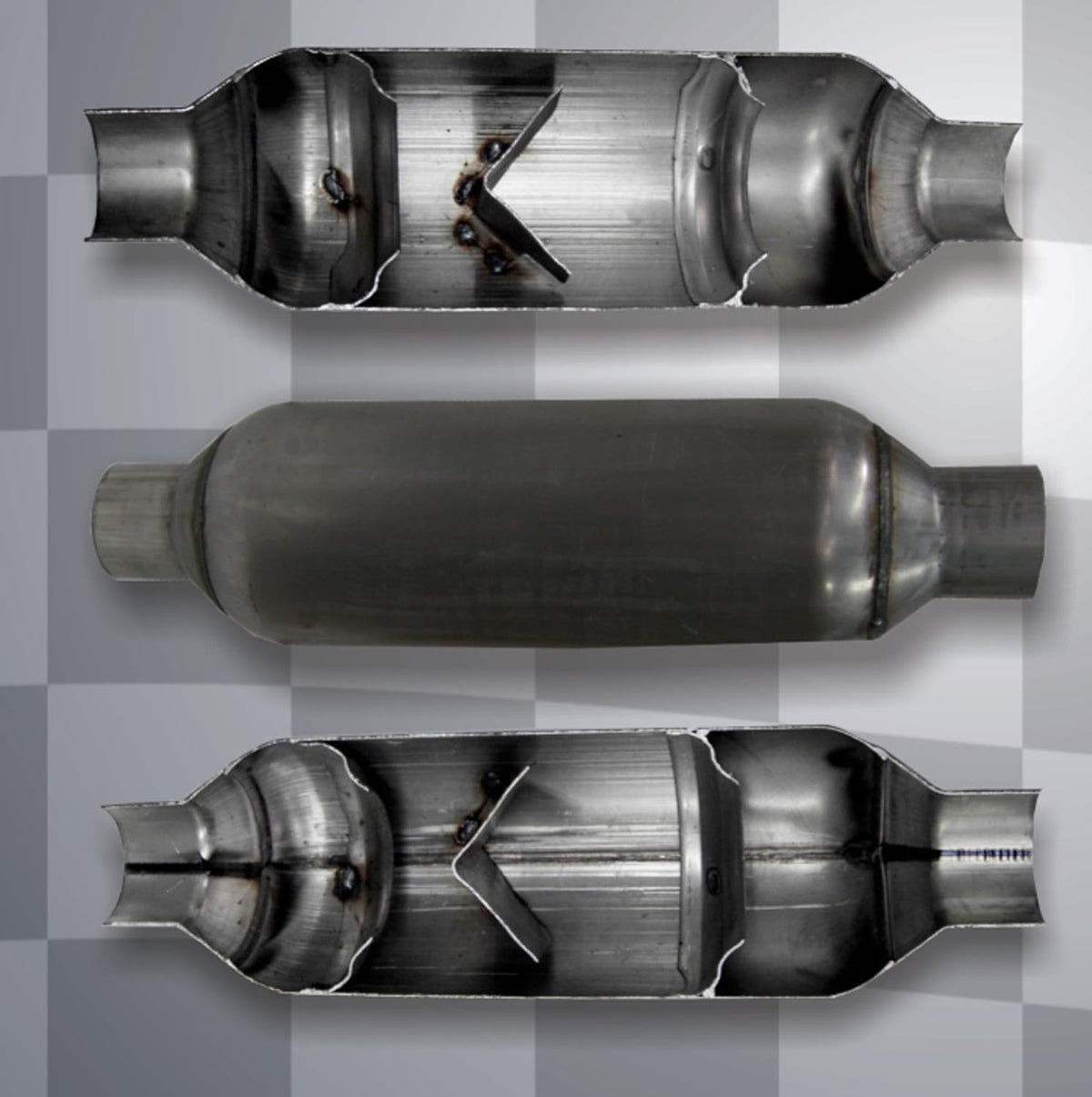 3.00 Inch Inlet / Outlet Muffler Pack of 2 F600354