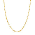 14K Solid Yellow Gold Paperclip Necklace 16 Inch H2919