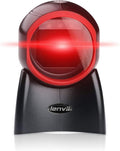 2D Barcode Scanner Desktop USB Wired Omni-Directional Hands-Free Automatic Barcode Reader Support 1D and QR-Code Pack of 2 K9826