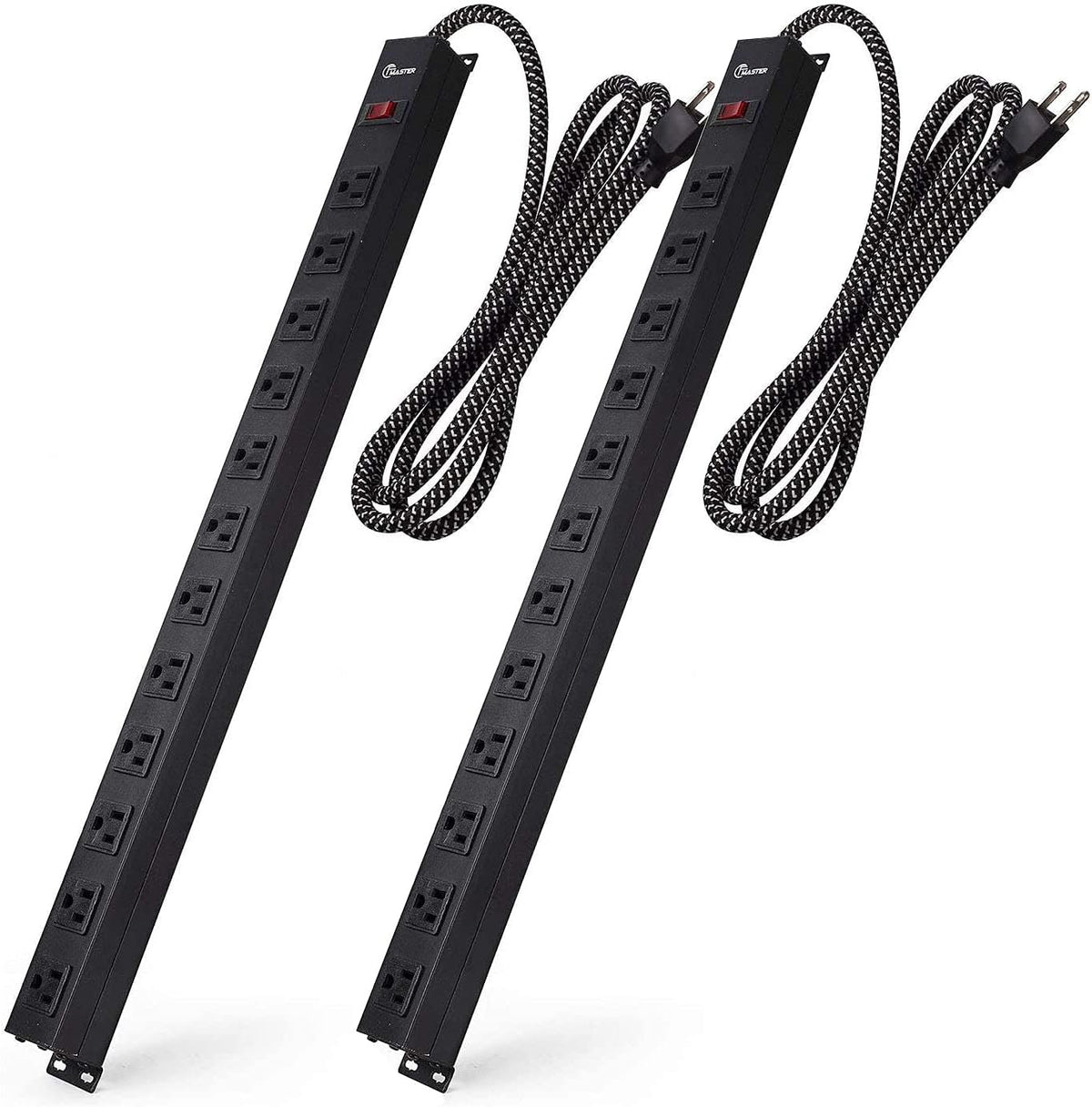 10 Outlet 2 Pack Heavy Duty Power Strip with 6 feet Extension Cord W619