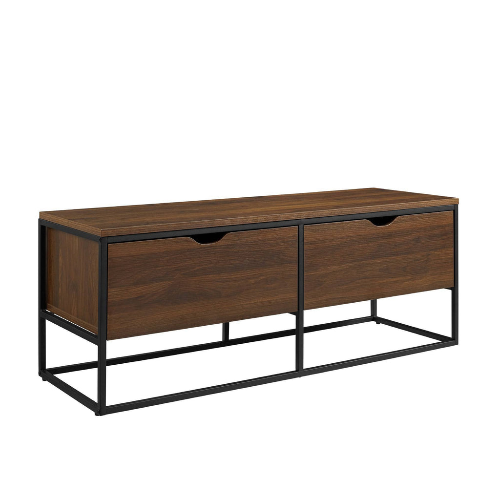 2 Drawer Entry Storage Bench Dark Walnut I555083