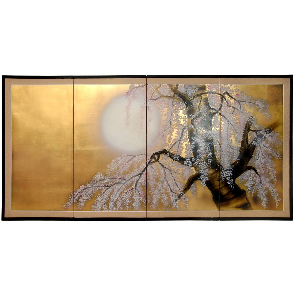 Gold Leaf Sakura Blossom Wall Decor A231223