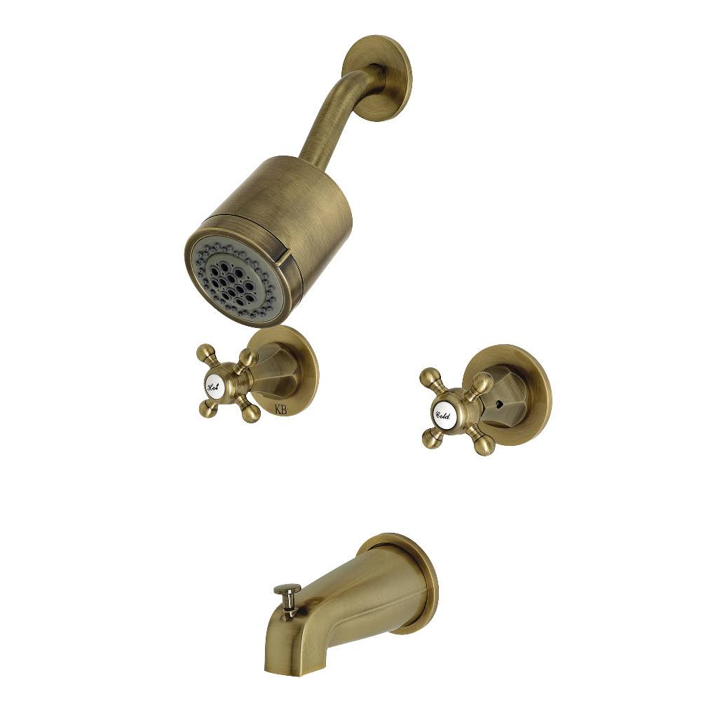 Antique Brass Tub and Shower Faucet F2665