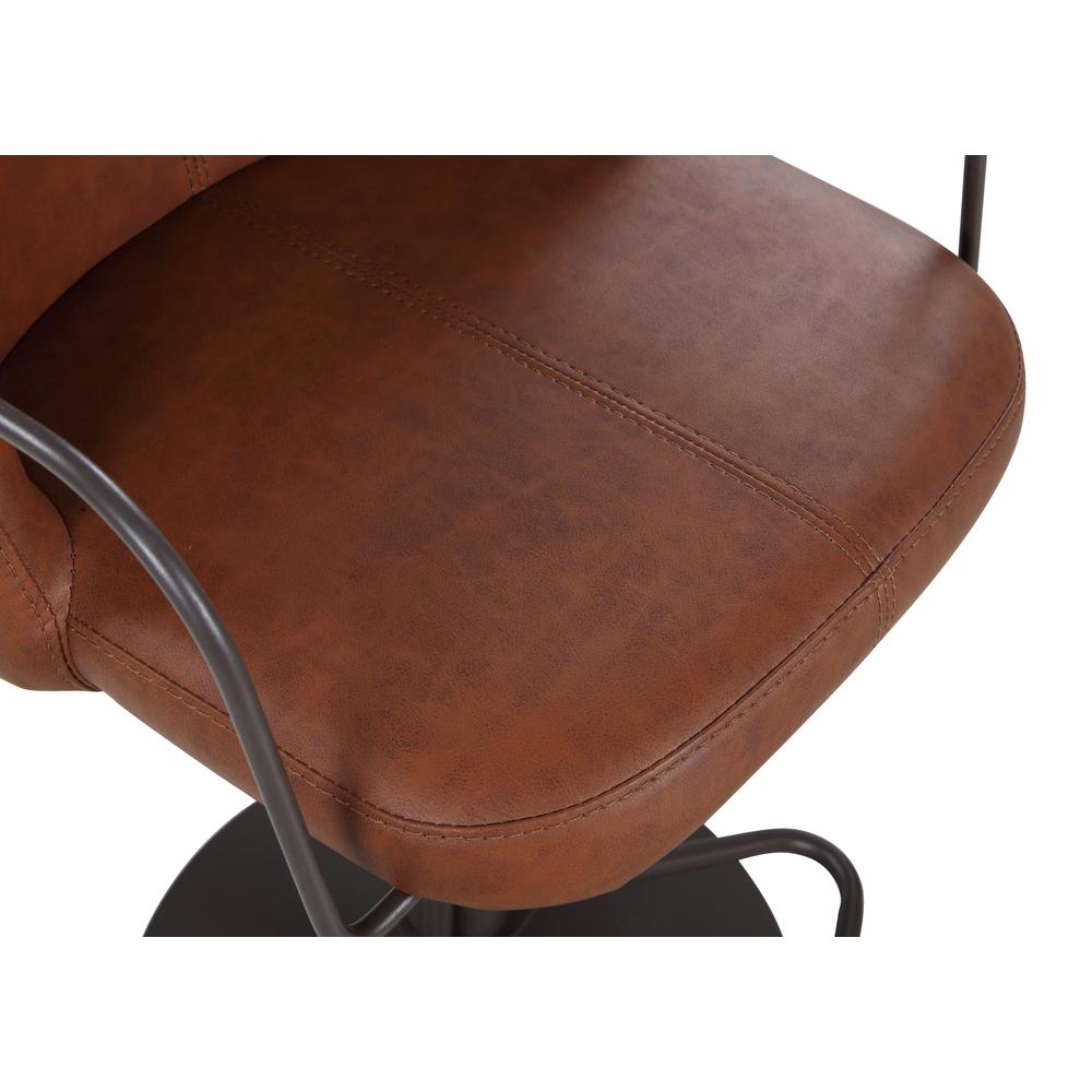 Matte Brown Finish Pneumatic-Adjustable Stool E18517