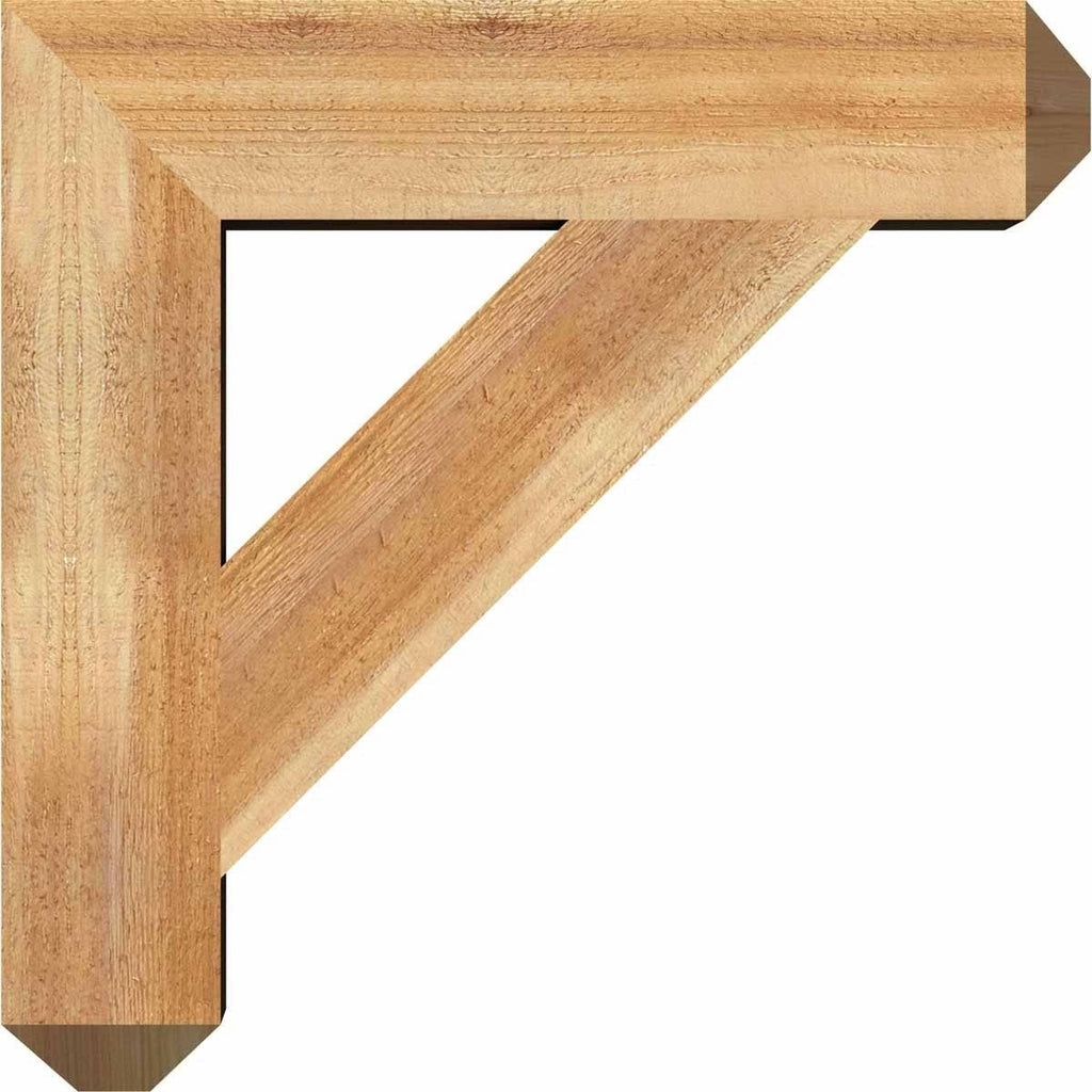 Traditional Craftsman Rough Sawn Bracket, Western Red Cedar M162