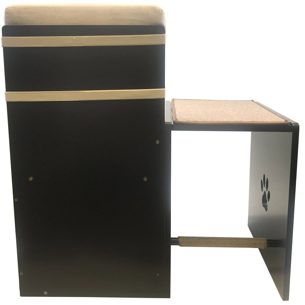 Brown Cat Walk Love Seat with Scratching Posts and Storage T20013