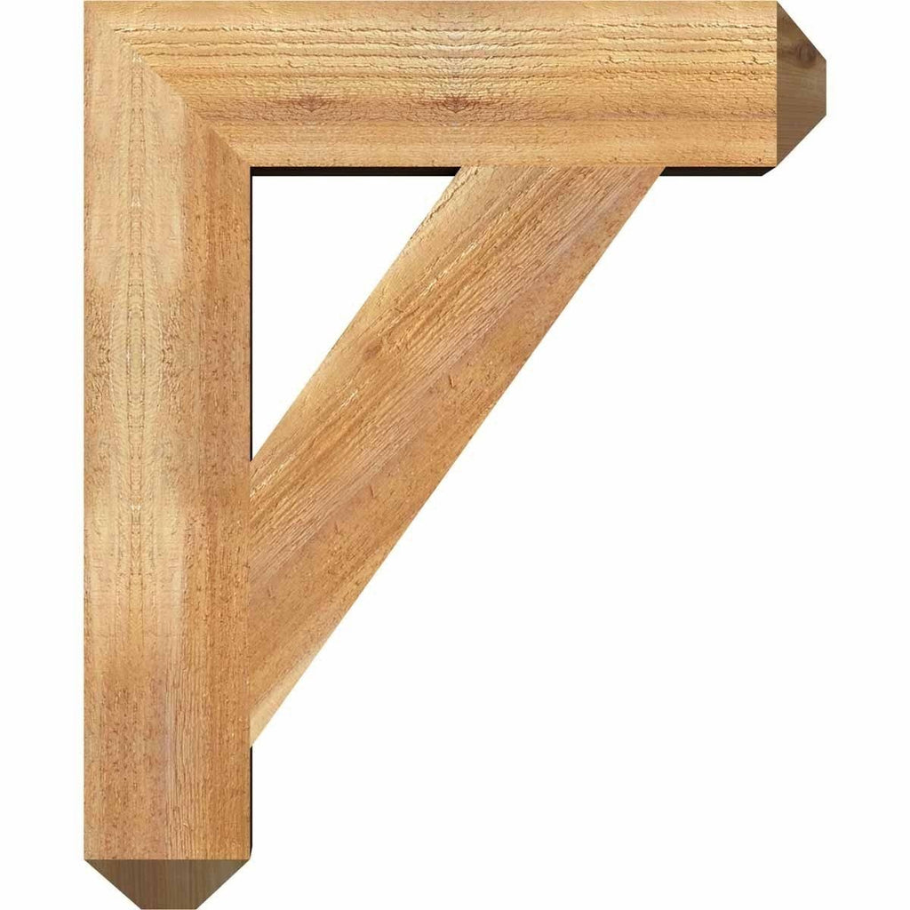 Traditional Craftsman Rough Sawn Bracket, Western Red Cedar M162