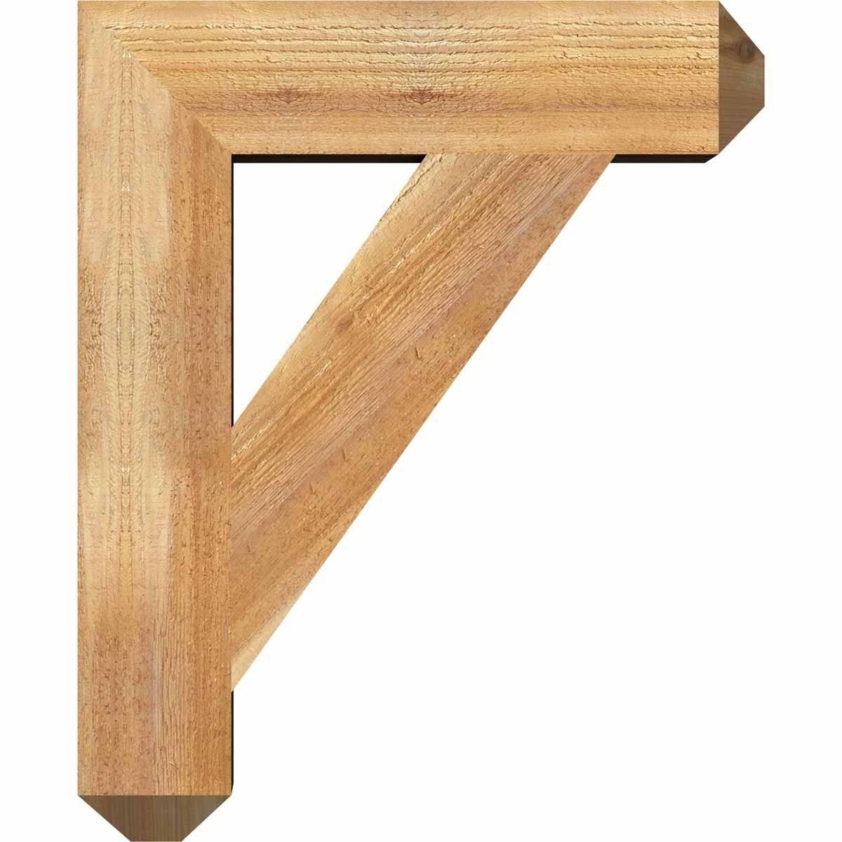 Traditional Craftsman Rough Sawn Bracket, Western Red Cedar M162