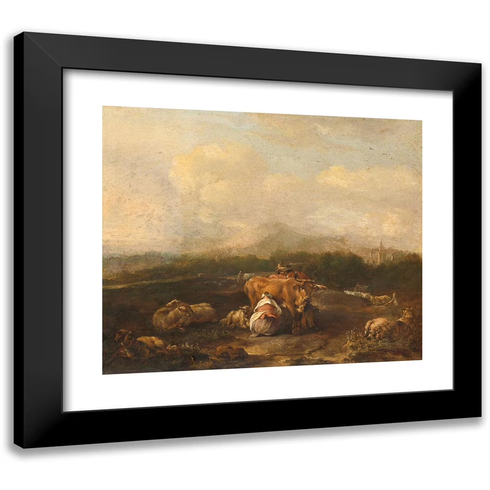 Italian Landscape with Cattle Framed Museum Art Print W216769