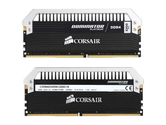 64GB (4 x 16GB) DDR4 3200MHz C16 Memory Kit Q807017