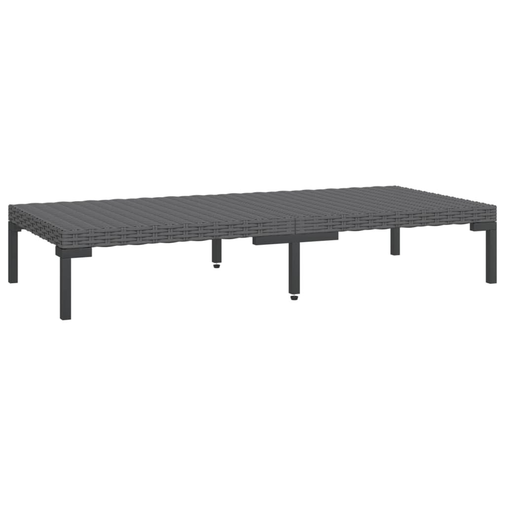 10 Piece Poly Rattan Dark Gray Patio Sectional Sofa Set with Cushions Y136824