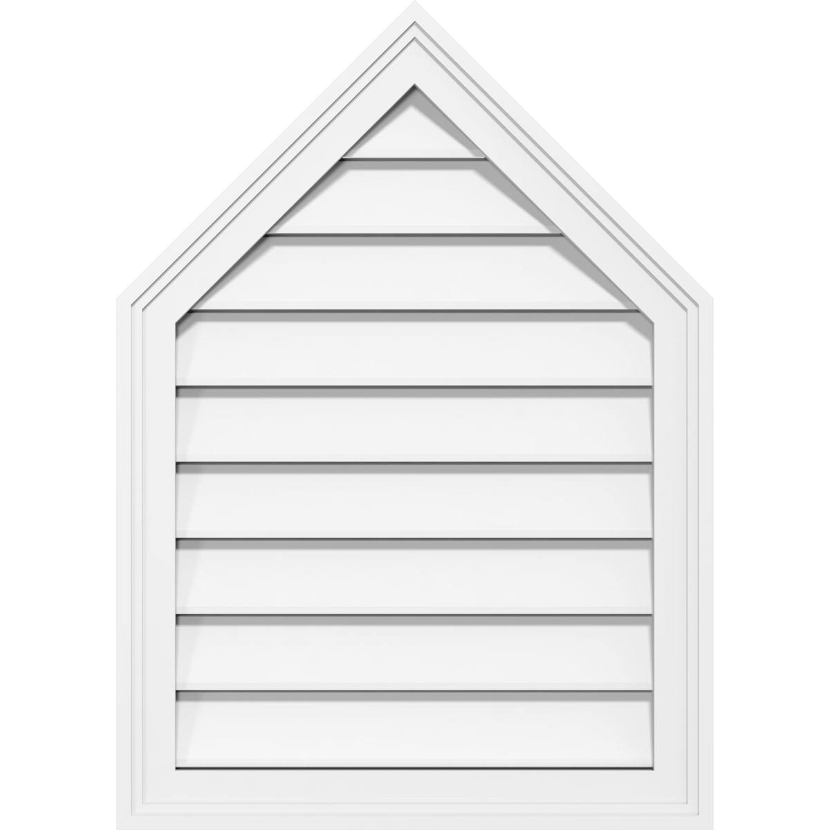 Peaked Top Surface Mount PVC Gable Vent O7255