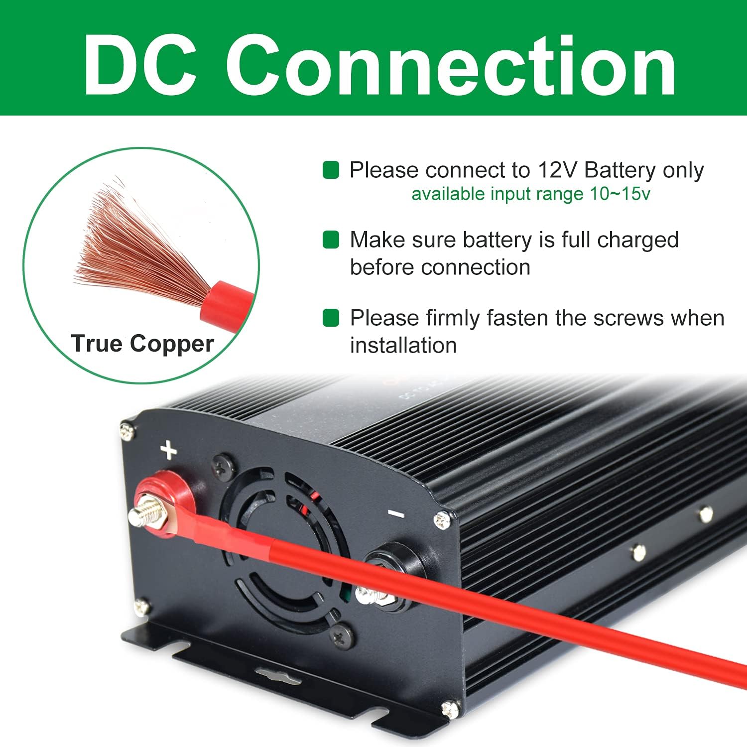 Pure Sine Wave Power Inverter 1000W 12V DC to AC 120V Surge 2000 Watt with LED Display S32427