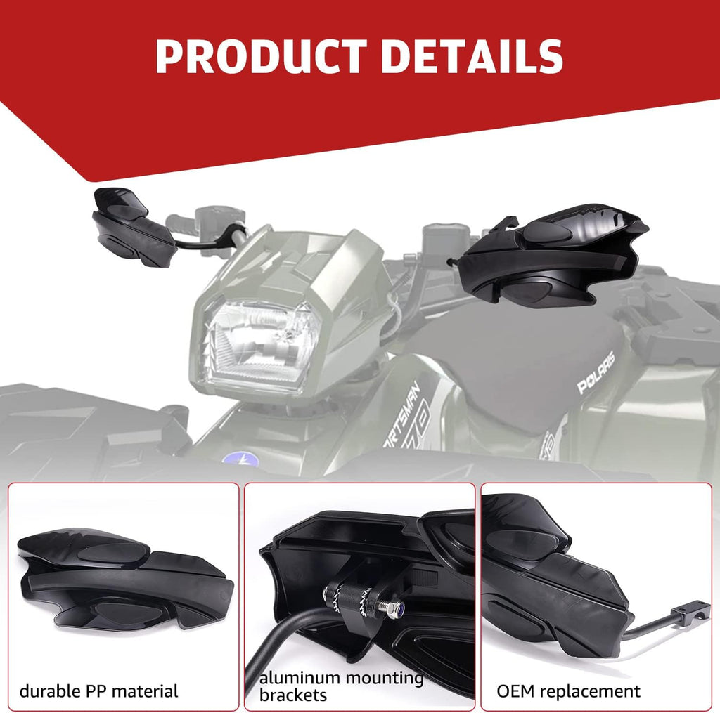 Black Handguards with Mount Brackets Kit, 2PCS J3496