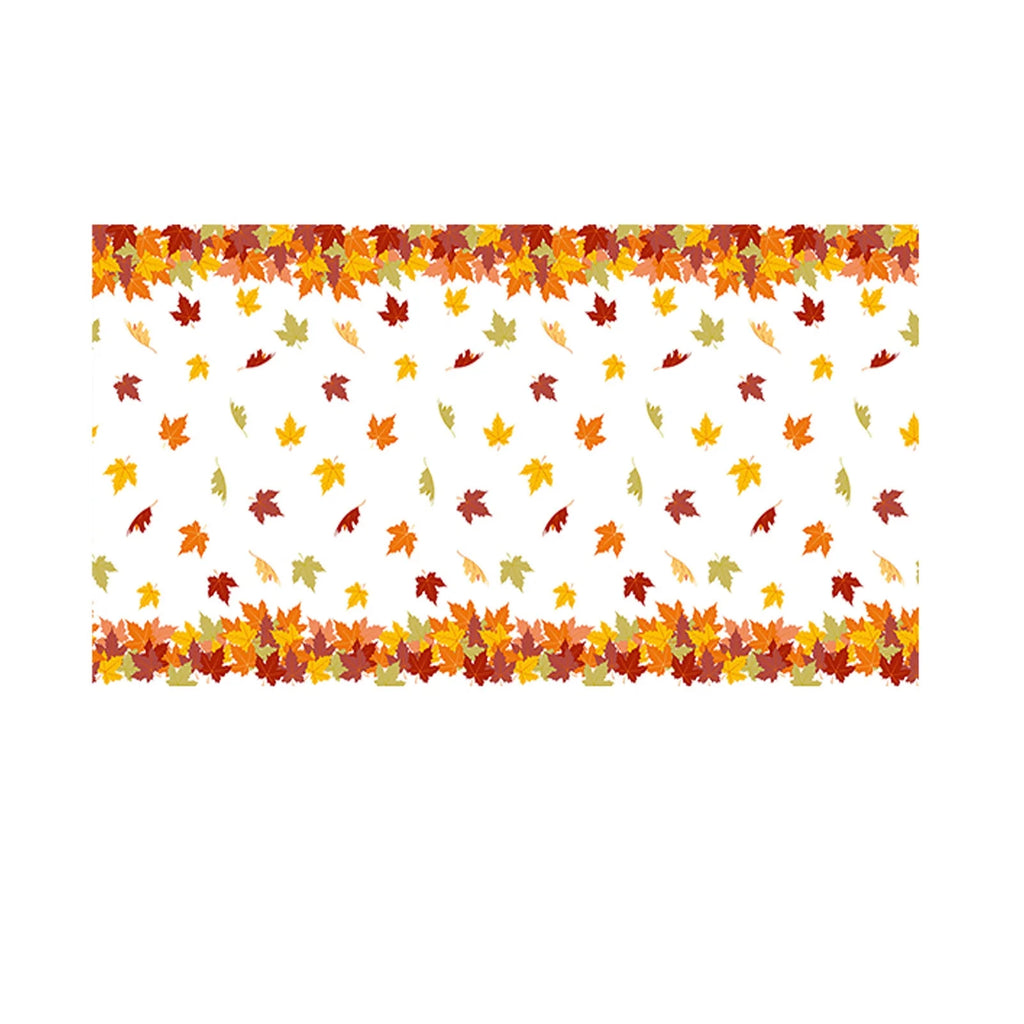 4.5x 9 FT Plastic Fall Leaf Tablecloth K213