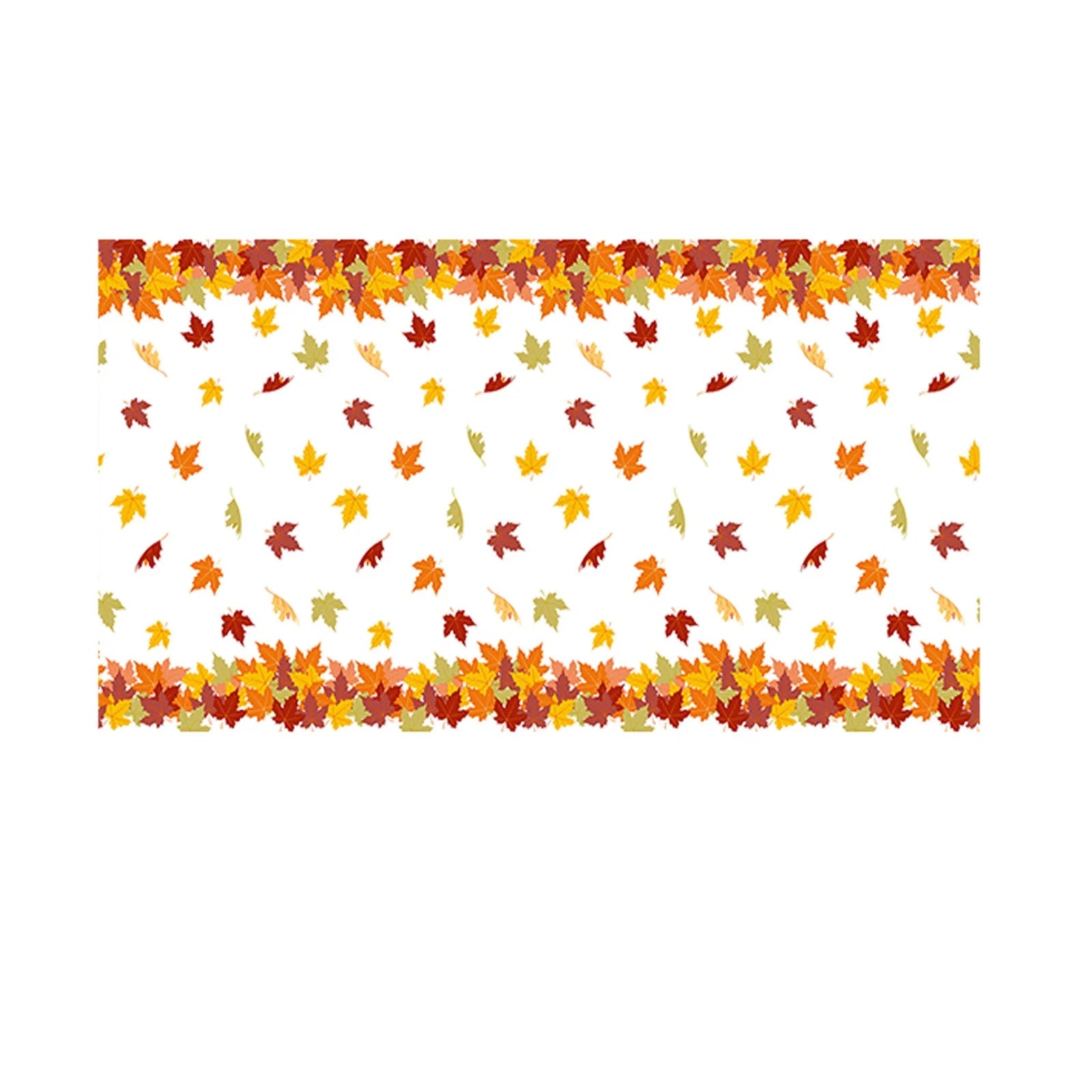 4.5x 9 FT Plastic Fall Leaf Tablecloth K213