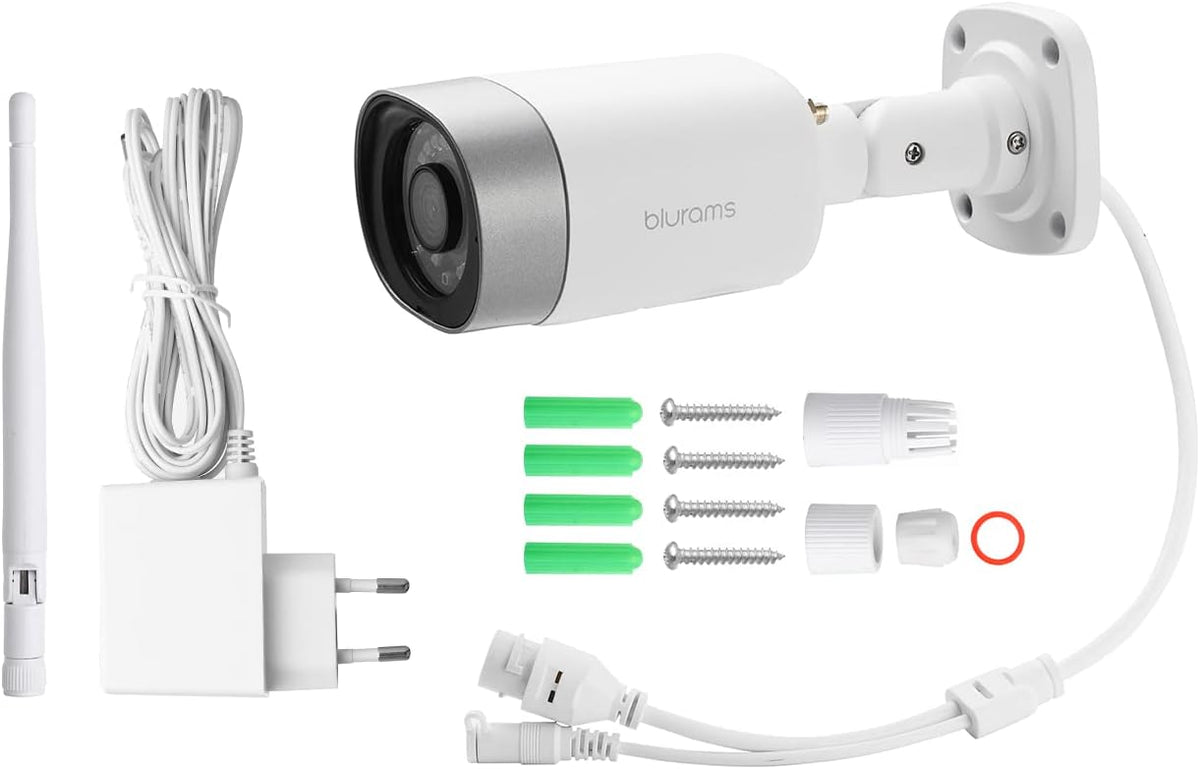 2pc Outdoor 2K Security Camera with Color Night Vision V637483