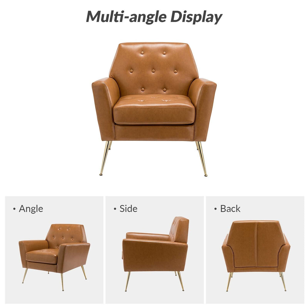 Upholstered Arm Chair with Button-Tufted Back D94707