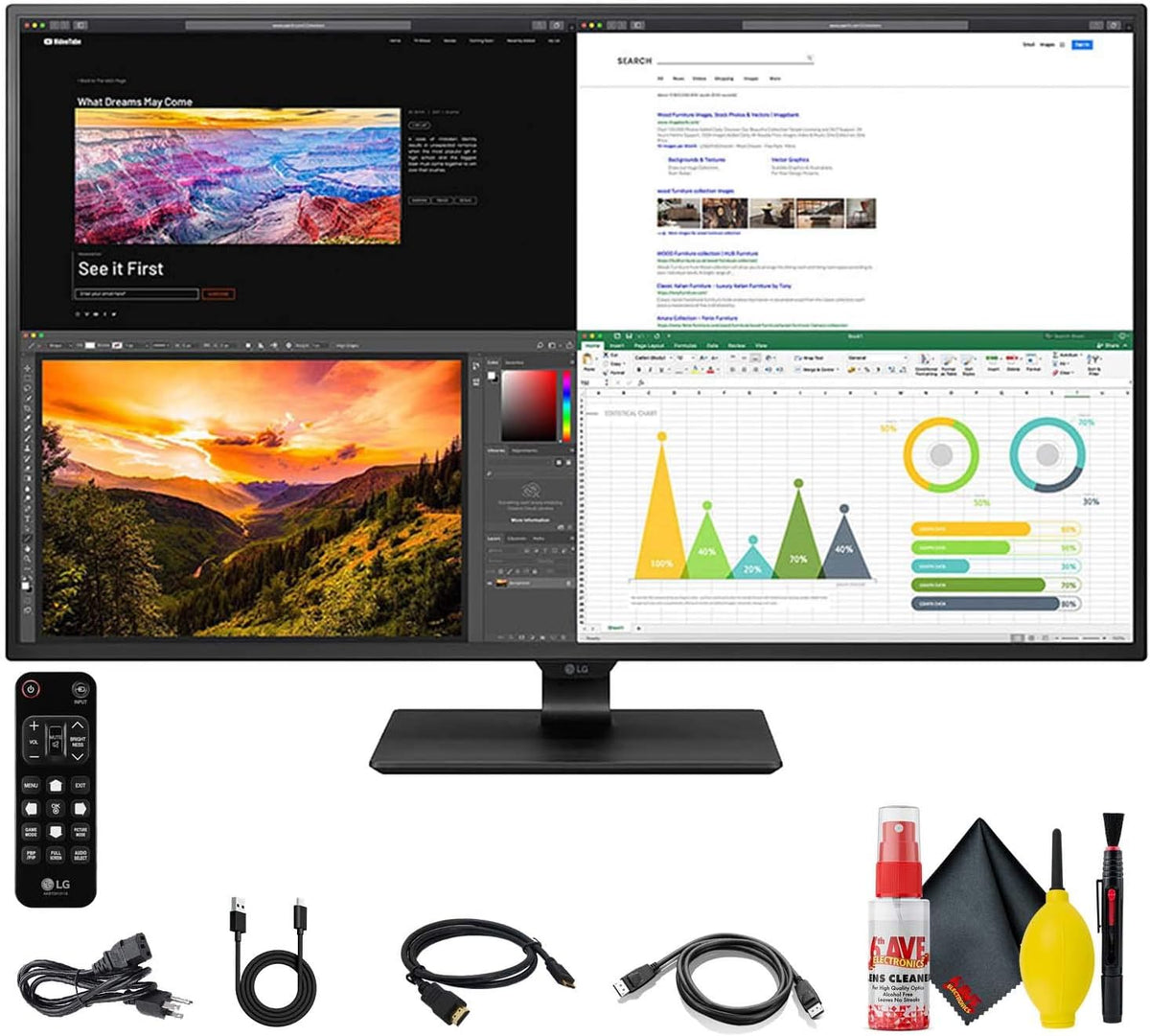 42.5-Inch 4K UHD IPS Monitor with USB Type-C, HDR10, PIP S504