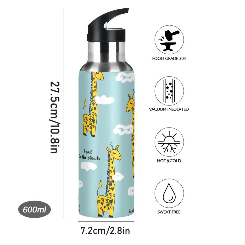 Stainless Steel Insulated Water Bottle with Straw Lid J1083