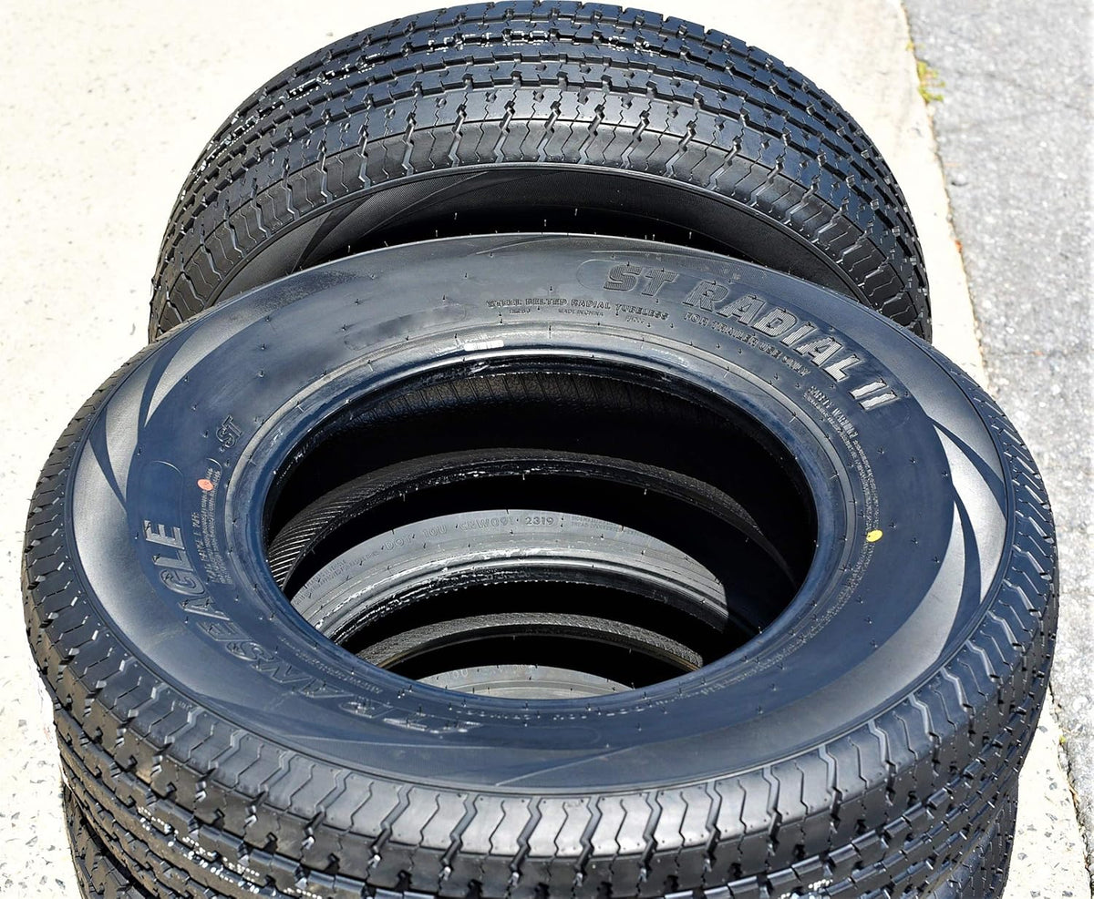 Set of 4 Trailer Radial Tires ST205/75R15 Load Range E 10-Ply BSW H43085