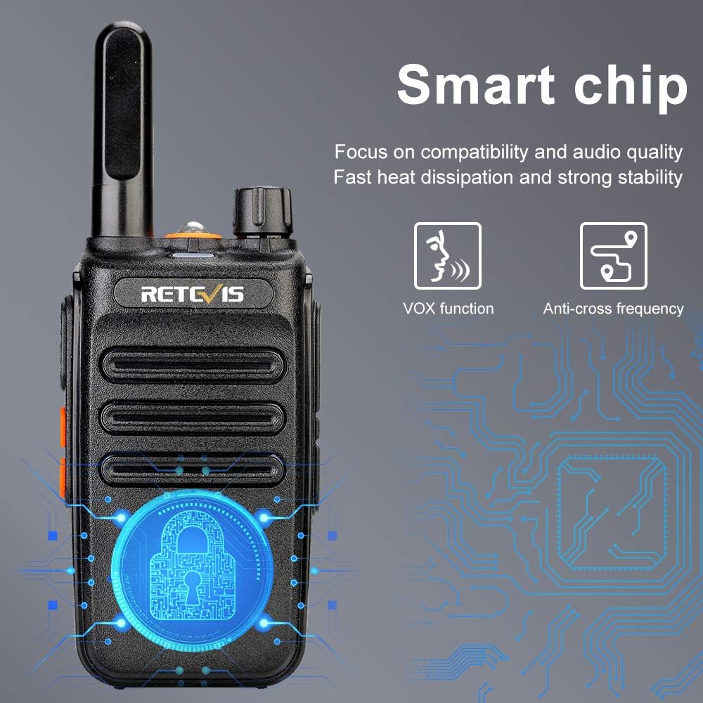 Walkie Talkie 6 Pack, Two Way Radios with Flashlight W311