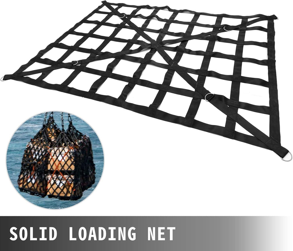 50 x 66 Cargo Net with Cam Buckles & S-Hooks, Heavy Duty Pickup Truck Cargo Net, Pack of 2 X2842
