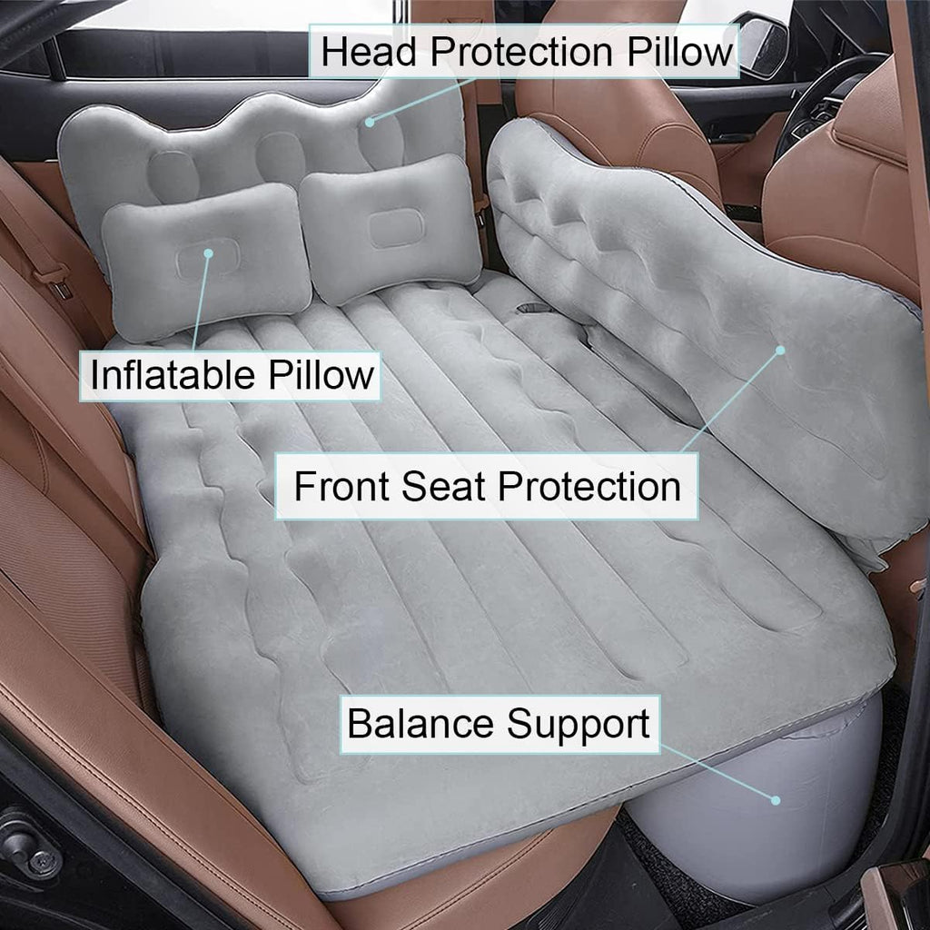Car Air Mattress with Air Pump, Grey T652
