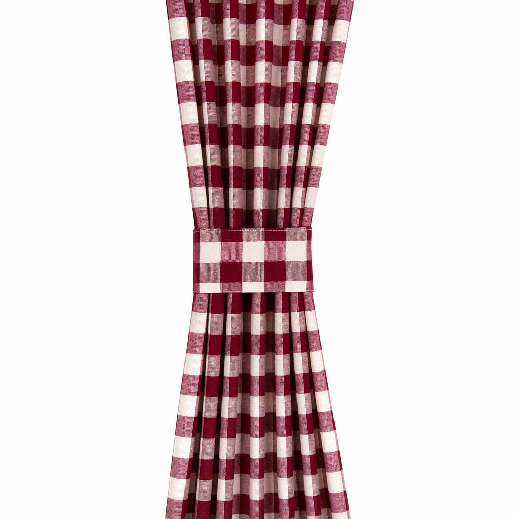Burgundy French Door Curtain, 54" W x 72" L Single Panel C78575