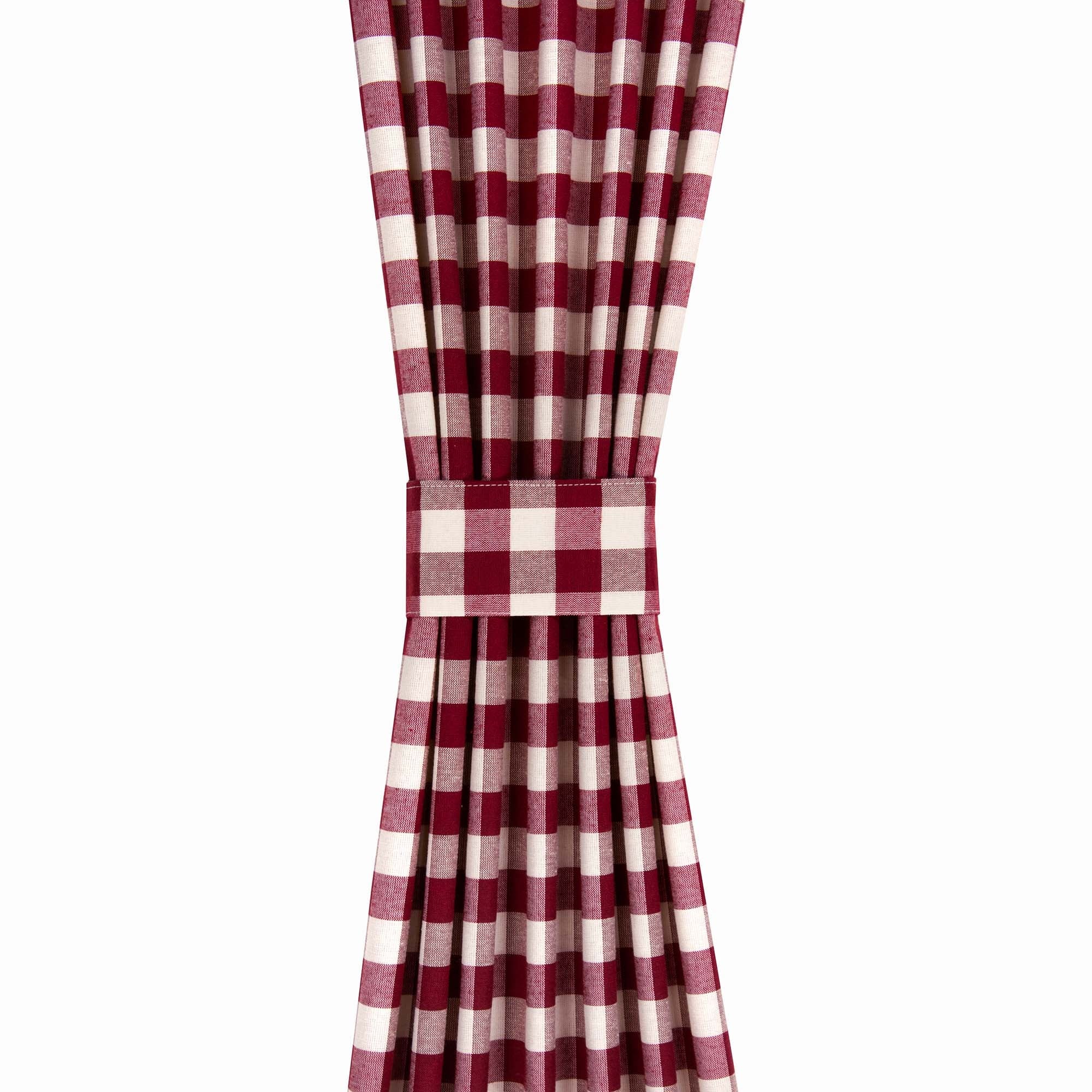 Burgundy French Door Curtain, 54" W x 72" L Single Panel C78575