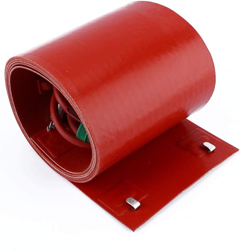 Red Pack of 2 Silicone Drum Heater with Adjustable Thermostat W88204