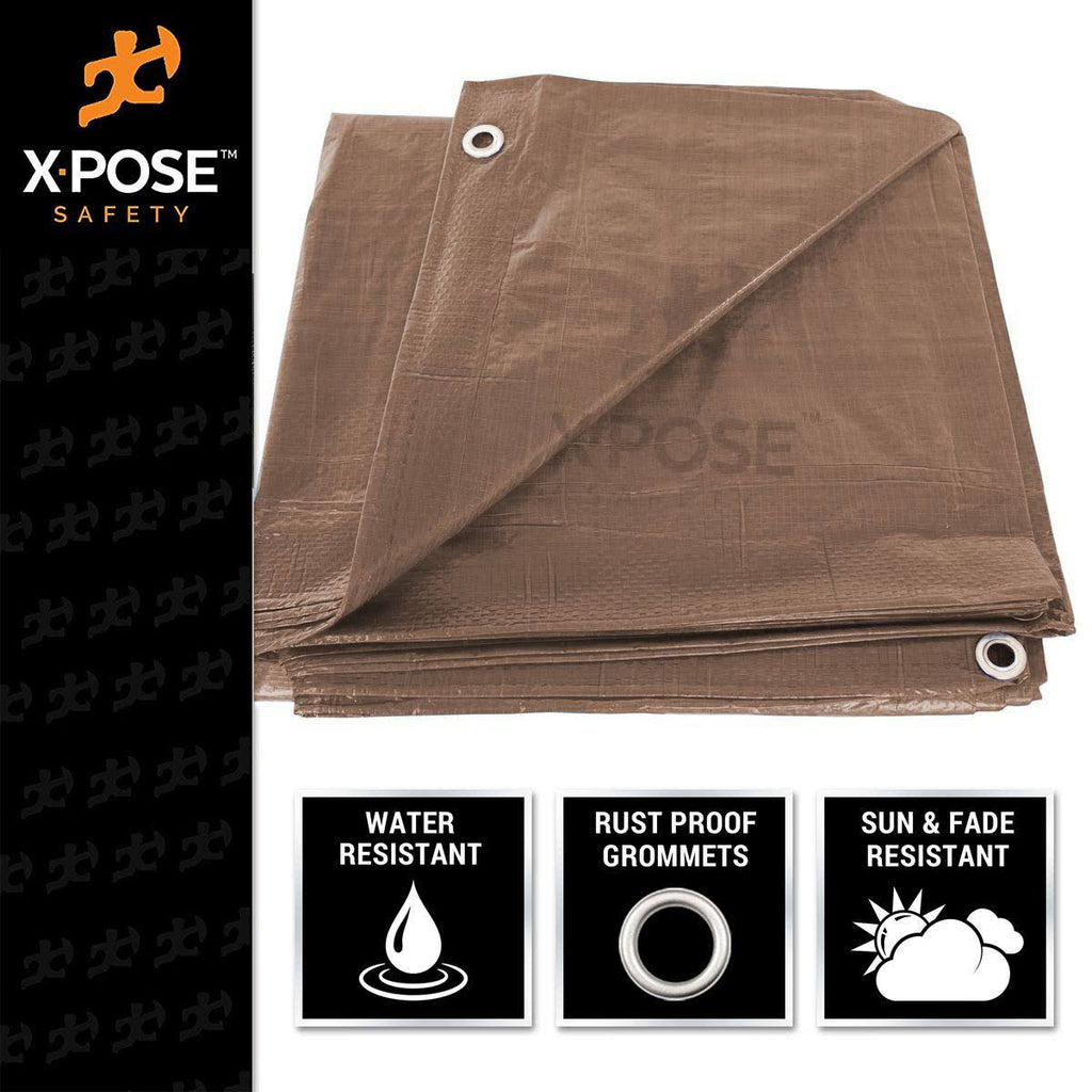 Brown Poly Tarps 15 x 30 - Case of 6 S39531
