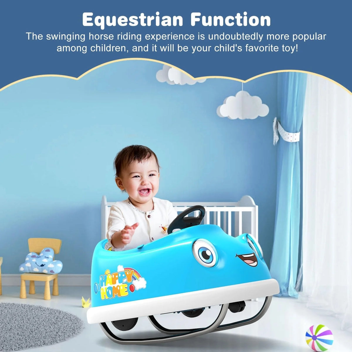 Blue 12V Electric Bumper Car for Kids G601