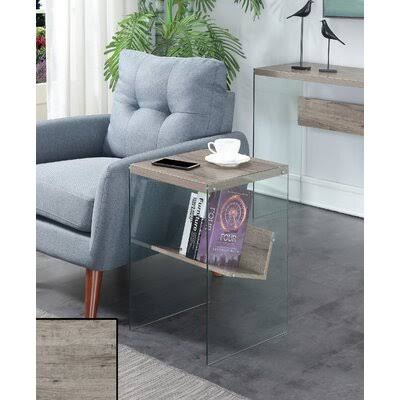 Weathered White End Table E532