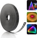 Black Mounting Strip for 12mm RGB Pixel Node, 50meter/Roll, 1 inch Hole Spacing, 30mm Wide, 1.6mm Thick, Pack of 2 T11135