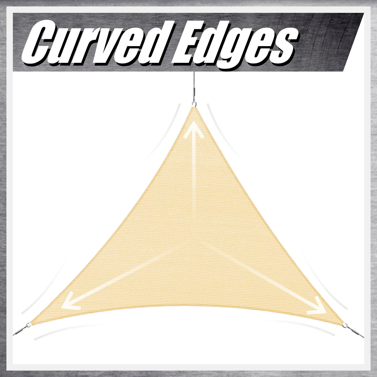 12' x 12' Grey Square Sun Shade Sail Canopy Z624
