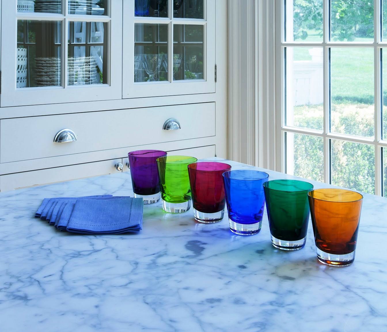 Blue Mosaique Tumbler, Set of 2 T191
