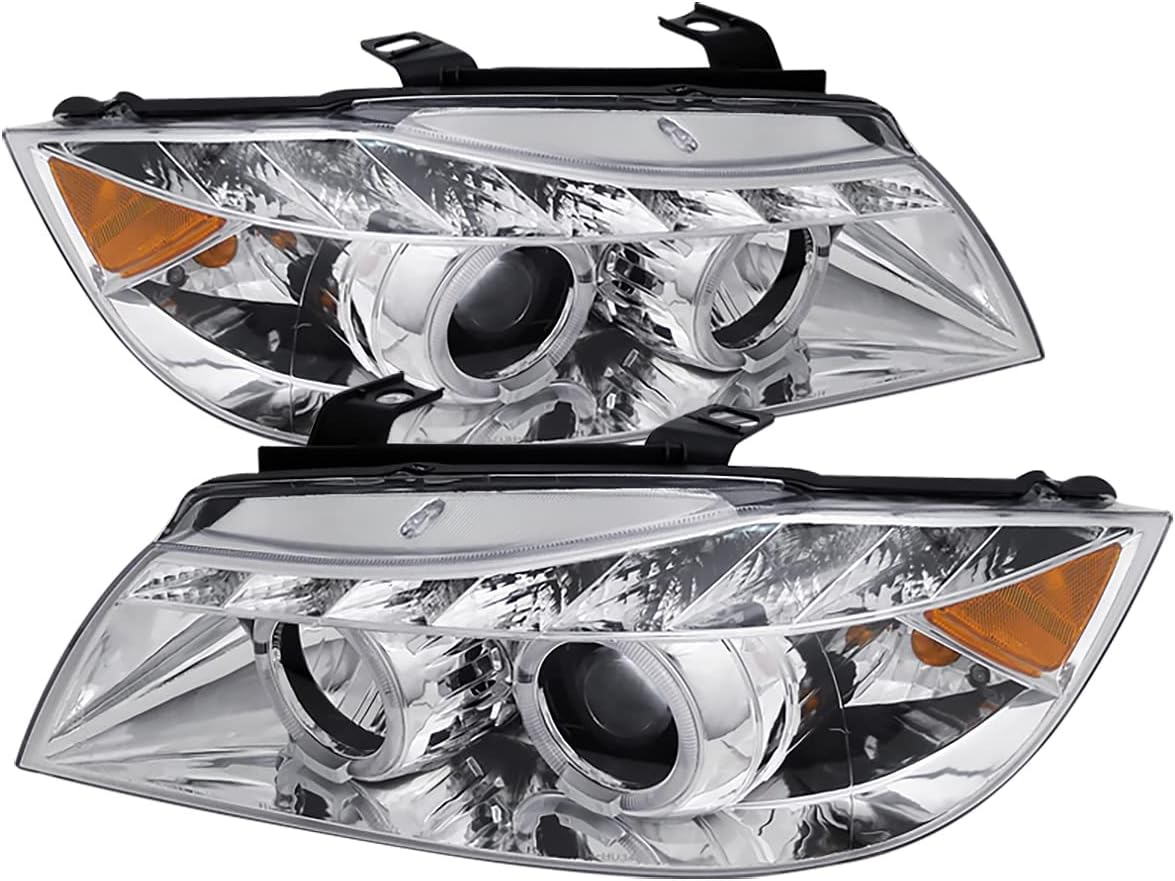 Clear Dual Halo Projector LED Headlight C348