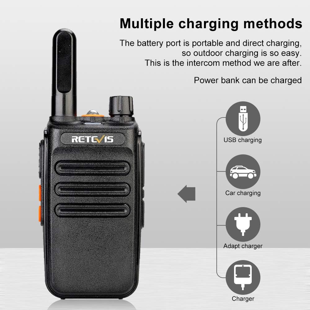 Walkie Talkie 6 Pack, Two Way Radios with Flashlight W311