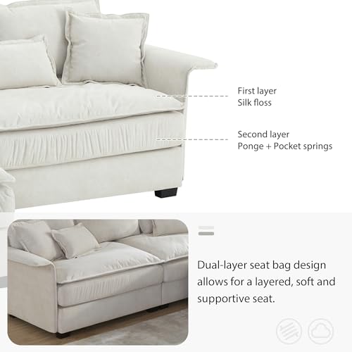 Dark Grey L Shape Sectional Sofa with Ottoman K35602