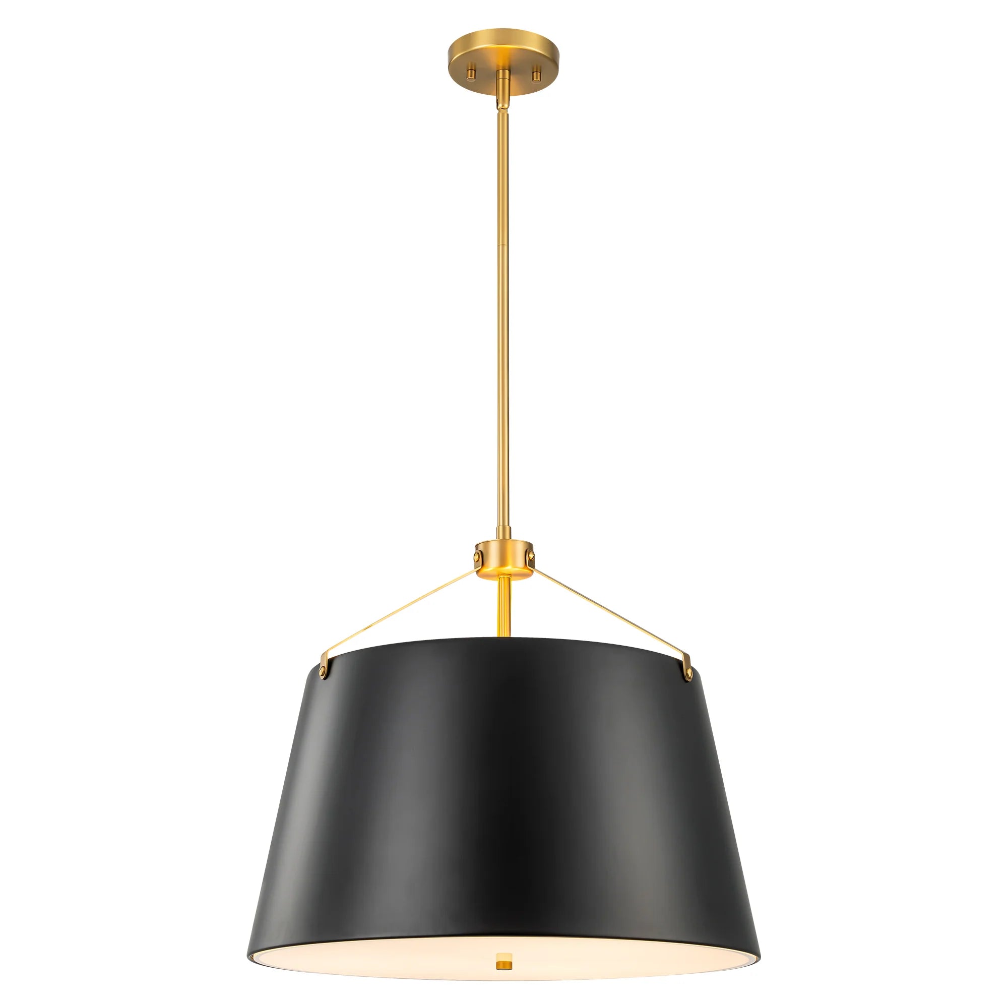 3-Light Dimmable Aluminum Drum Pendant Q7068
