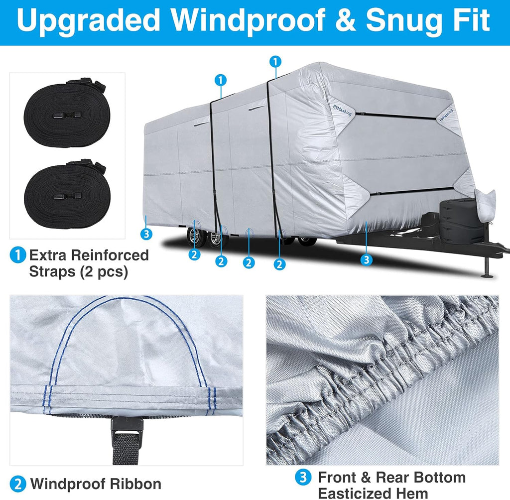 Rip-Stop RV Cover Fits 28' 7"-31' 6" Long Motorhome I59702