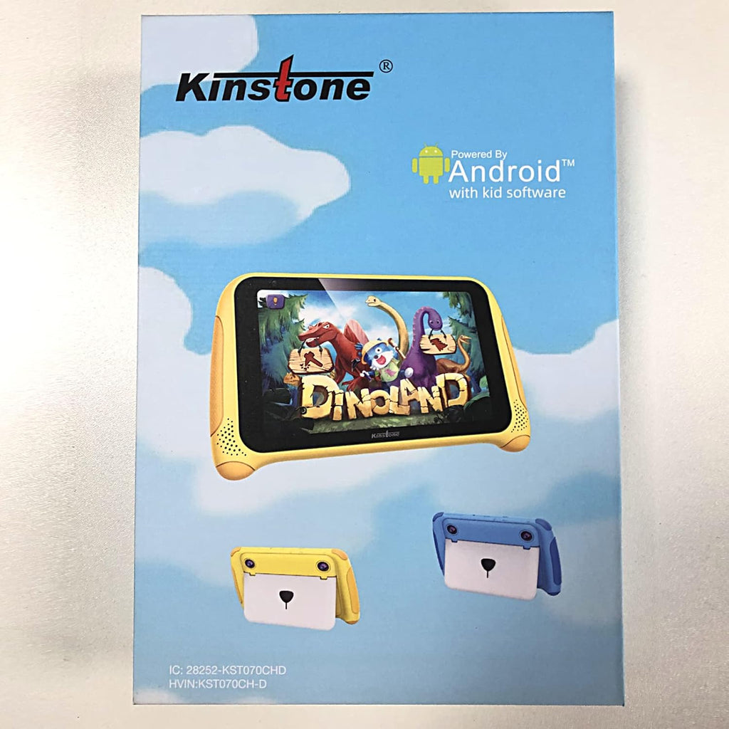 Yellow 7 inch Kids Tablet Android 11 Quad Core 2GB RAM 32GB Dual Camera WiFi Bluetooth 4.2 Pack of 2 F64576