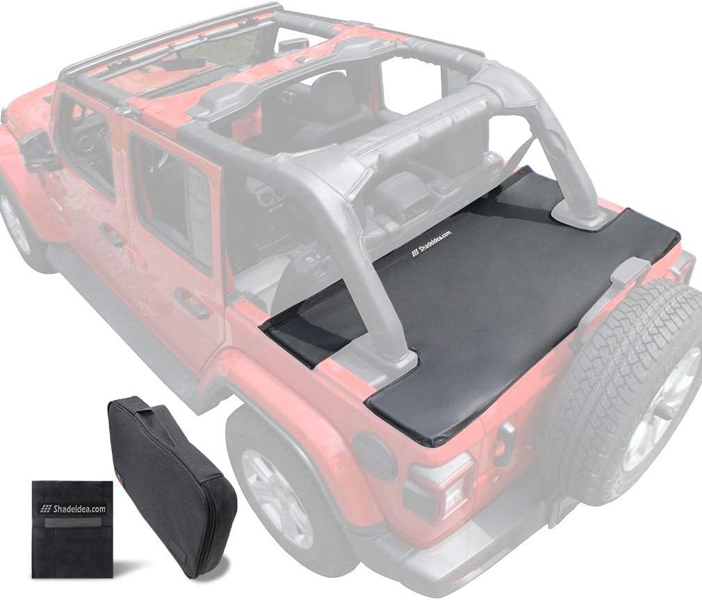 White Vinyl Tonneau Cover for Jeep Wrangler JLU 4 Door Z760