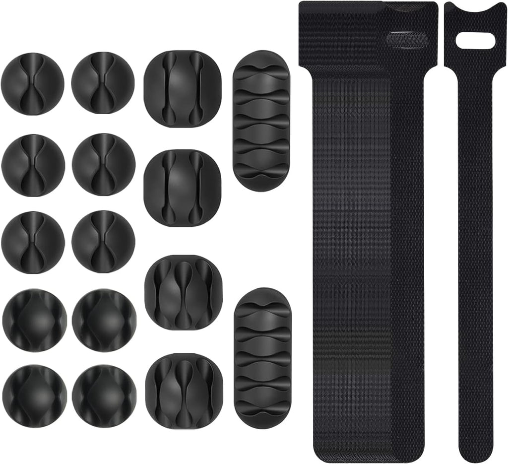 Cord Management Kit 76pcs Cable Ties and Holders K64851