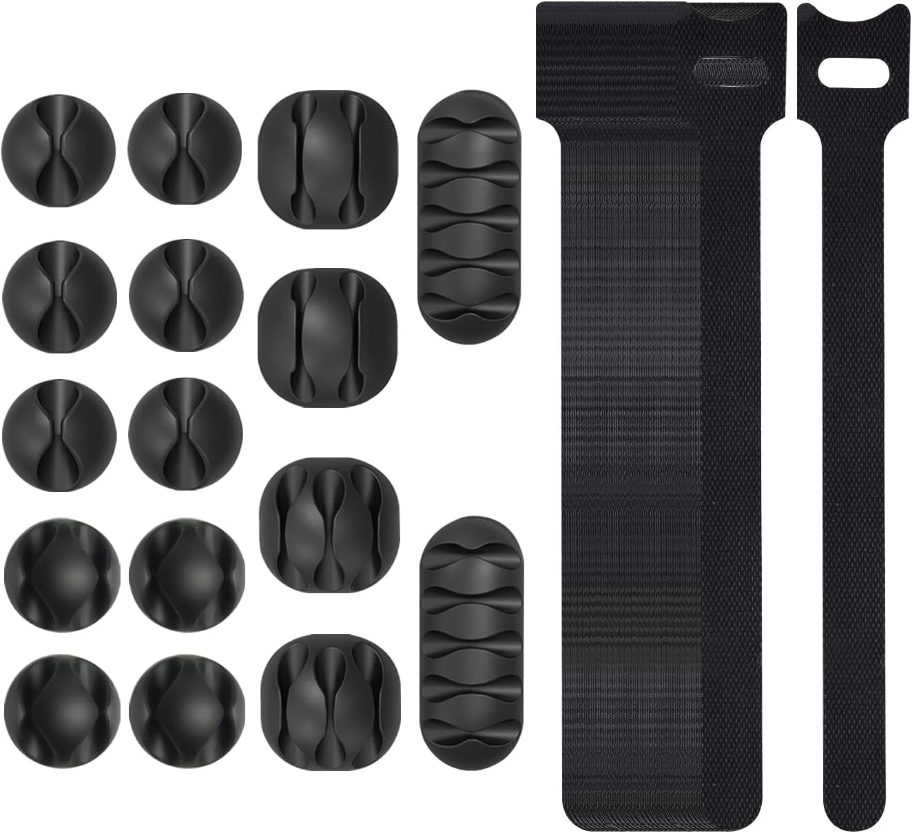 Cord Management Kit 76pcs Cable Ties and Holders K64851