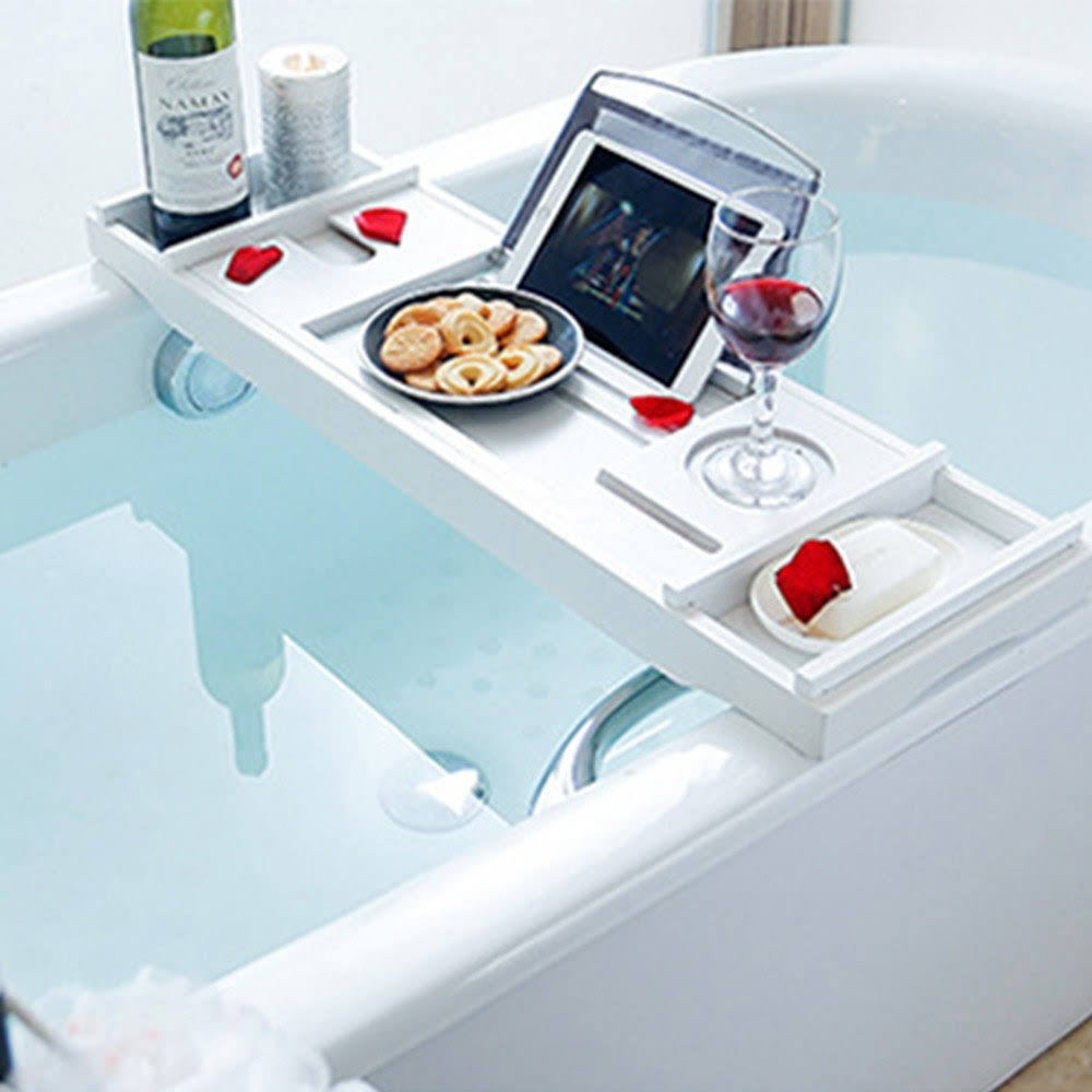 Bamboo Bathtub Caddy Tray Organizer M112